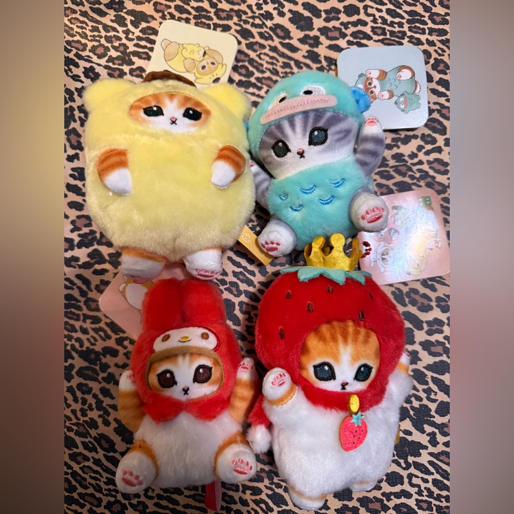 Sanrio x Mofusand Bag Charm Plush Set Pompompurin Hangyodon My Melody SB King